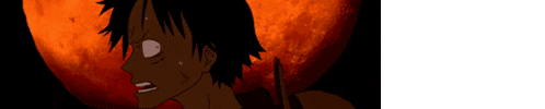 a cartoon of a man standing in front of a red moon