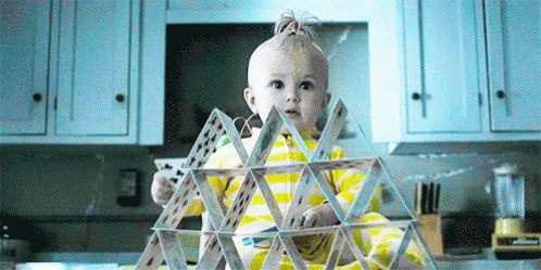 Sunny Stacking Cards GIF - Sunny Stacking Cards A Series Of Unfortunate Events GIFs