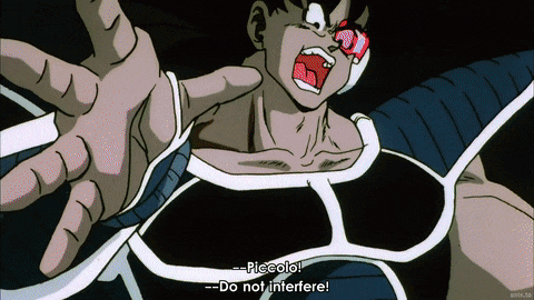 piccolo says do not interfere in this cartoon