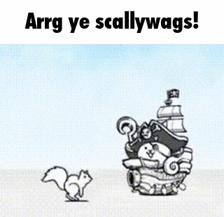 a cartoon cat in a pirate hat is holding a bunch of balls .