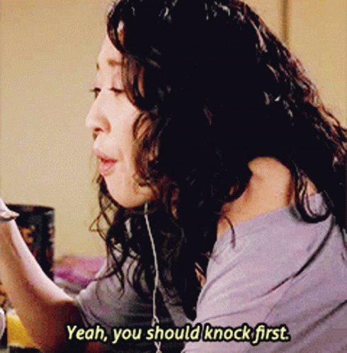 Greys Anatomy Cristina Yang GIF - Greys Anatomy Cristina Yang Yeah You Should Knock First GIFs
