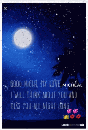 Good Night My Love Michael GIF - Good Night My Love Michael Moon GIFs