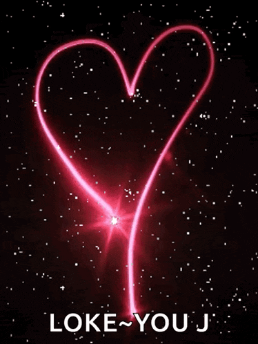 a picture of a heart with the words " love you j " below it