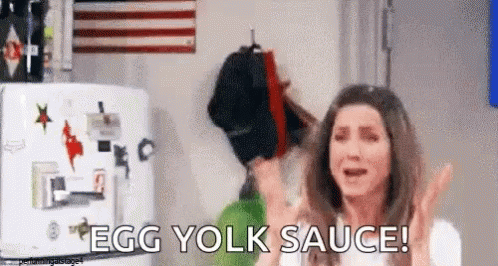 Jennifer Aniston Egg Yolk Sauce GIF - Jennifer Aniston Egg Yolk Sauce Excited GIFs