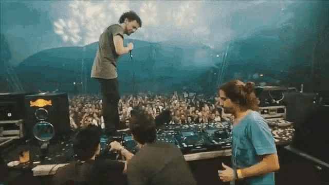 Jumping Talking To To The Fans GIF - Jumping Talking To To The Fans Entertaining GIFs