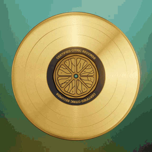 a gold record that says certified citric records