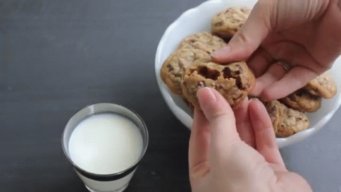 Dunking Cookie In Milk GIF - GIFs