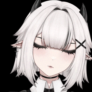 a close up of a girl 's face with horns on her head