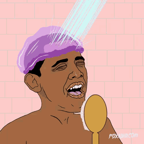 a cartoon of a man singing into a mirror with the website fdxadhb.com written on the bottom