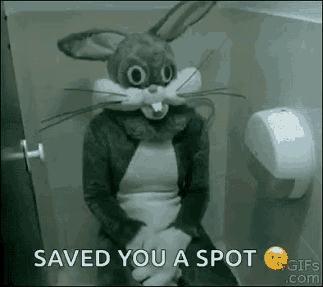 Bunny Bathroom GIF - Bunny Bathroom Creepy GIFs