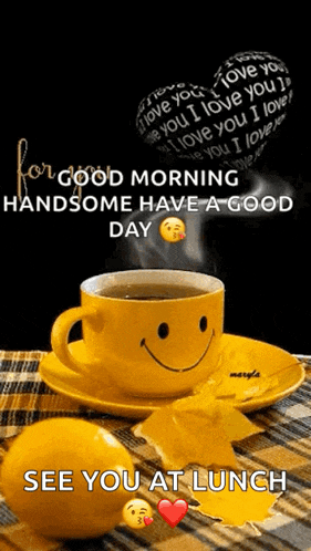 a cup of coffee with a smiley face on it is on a saucer next to a lemon .