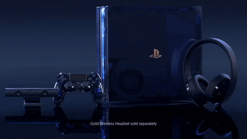 a 500 million limited edition ps4 with a gold wireless headset