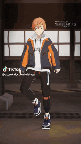 a tiktok video of a person dancing with the hashtag pj_sekai_colorfulstage at the bottom