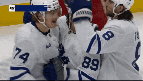 a hockey player with the number 89 on his back