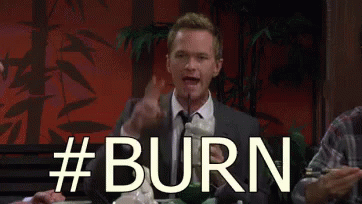 Hashtag Burn GIF - Burn How I Met Your Mother Barney Stinson GIFs