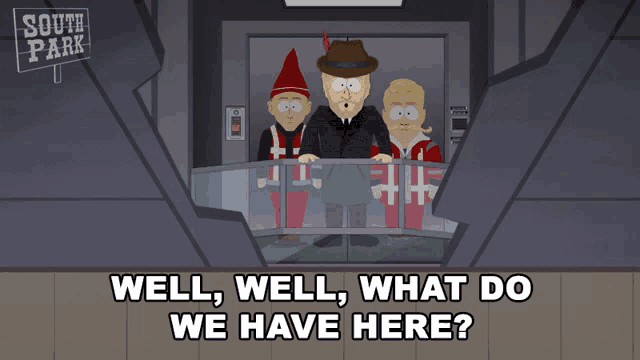 a south park cartoon with a sign that says south park on it