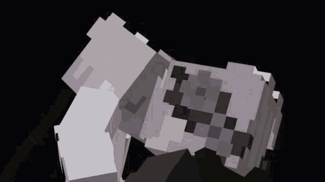 a minecraft screenshot of a skeleton with a skull on its head
