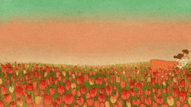 a cartoon of a man and woman laying in the grass