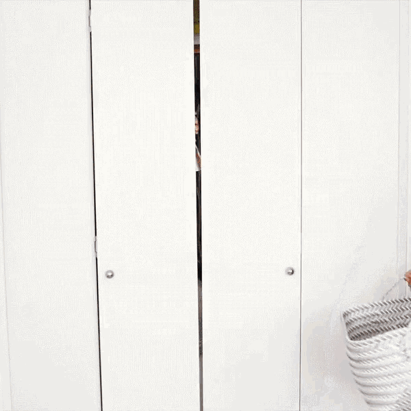 Surprised In The Closet GIF - Surprised In The Closet Hiding In The Closet GIFs