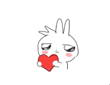 a drawing of a rabbit holding a red heart in its mouth .