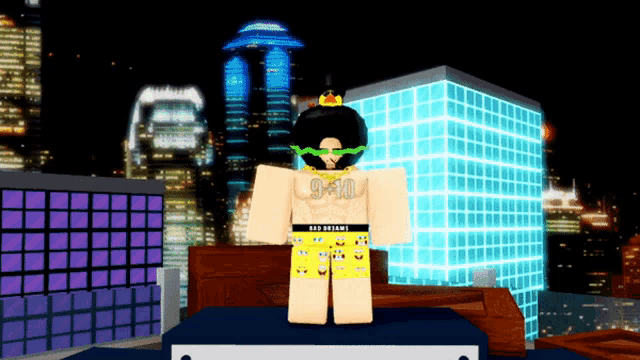 a cartoon character with a crown on his head and the number 9:10 on his back
