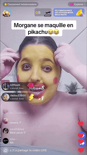 a morgane se maquille en pikachu video is being viewed