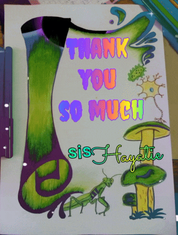 a drawing of a praying mantis with the words thank you so much