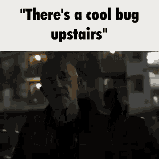 Theres A Cool Bug Upstairs GIF - Theres A Cool Bug Upstairs GIFs