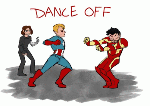 Iron Man Dance Off GIF - Iron Man Dance Off Captain America GIFs