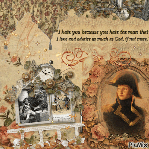 a picture of a man with a quote that says i hate you because you hate the man that i love