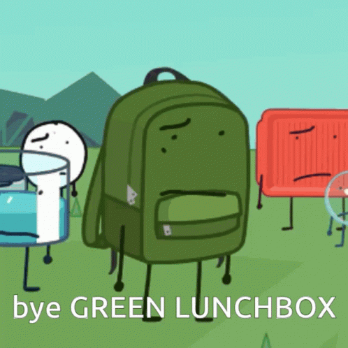 Bye Green Lunchbox Hfjone GIF - Bye Green Lunchbox Hfjone GIFs