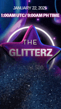 a poster for the glitterz show on january 22