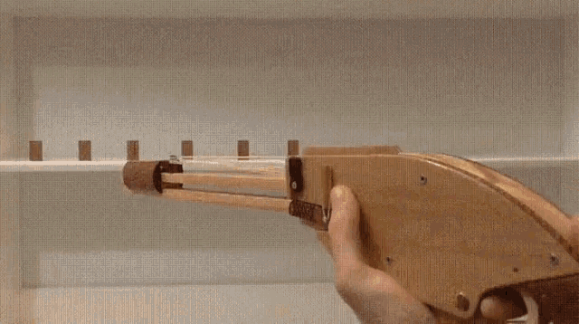 Rubber Band Gun GIF - Rubber Band Gun Target GIFs