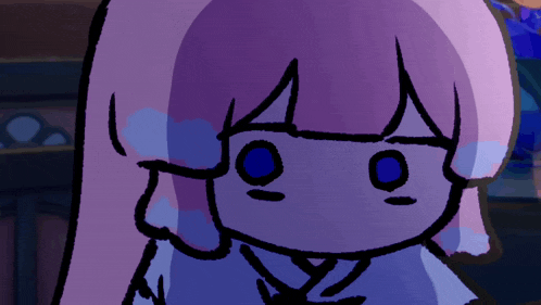 a cartoon drawing of a girl with pink hair