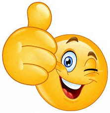 a smiling smiley face is giving a thumbs up .