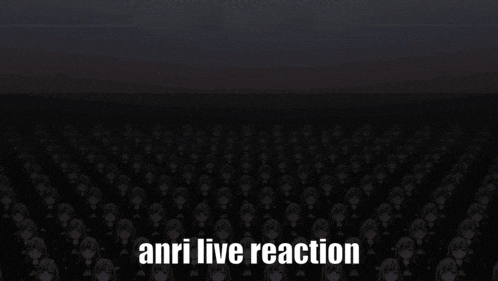 a cartoon drawing of a person with the words anri live reaction below it