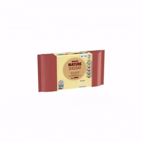 a package of bbc mature cheddar cheese is shown
