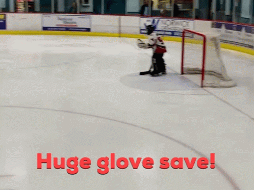Huge Glove Save Hockey GIF - Huge Glove Save Hockey Ice GIFs