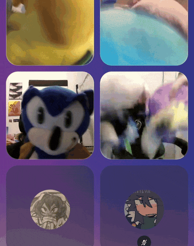 a collage of pictures includes a stuffed sonic and a drawing of a girl