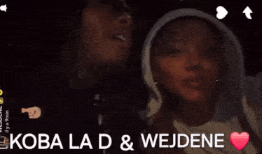 a screenshot of a video with the words " koba la d & wejdene "