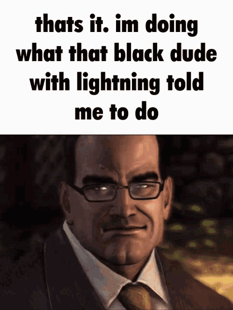 a man with glasses and a caption that says that 's it