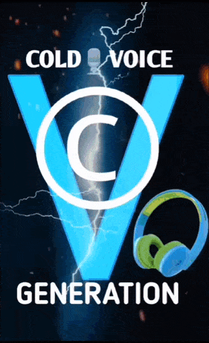 a poster that says cold voice generation with a lightning bolt in the background