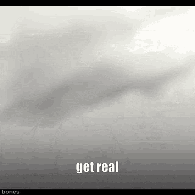 a gray background with the words get real written on it