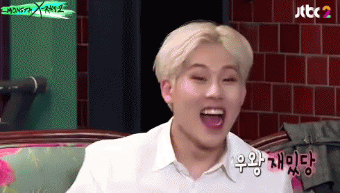 Laughing Jooheon GIF - Laughing Jooheon Monstax GIFs