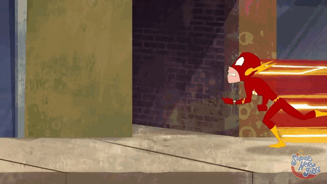 a cartoon of the flash from super girls