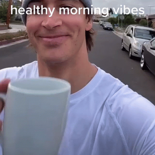 Healthy Morning Vibes Jtbarnett GIF - Healthy Morning Vibes Jtbarnett Coffee Mug GIFs
