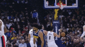 a basketball player with the number 8 on his back