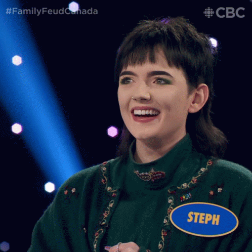 Laughing Steph GIF - Laughing Steph Family Feud Canada GIFs