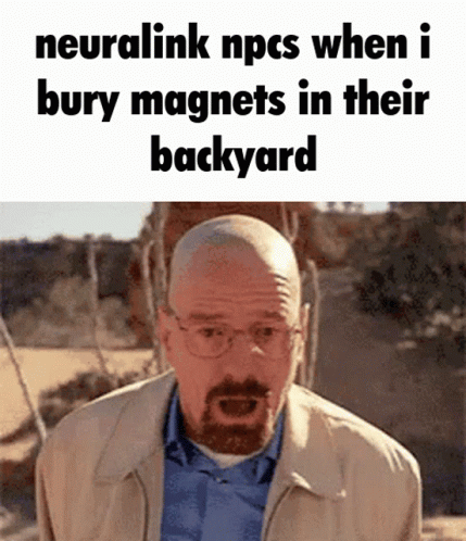 Neuralink Npcs When I Bury Magnets In Their Backyard Neuralink GIF - Neuralink Npcs When I Bury Magnets In Their Backyard Neuralink Npc GIFs