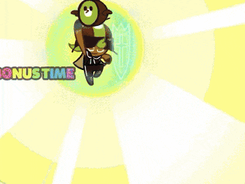 a cartoon character is flying through the air with a bottle in the background that says ' 00000 '